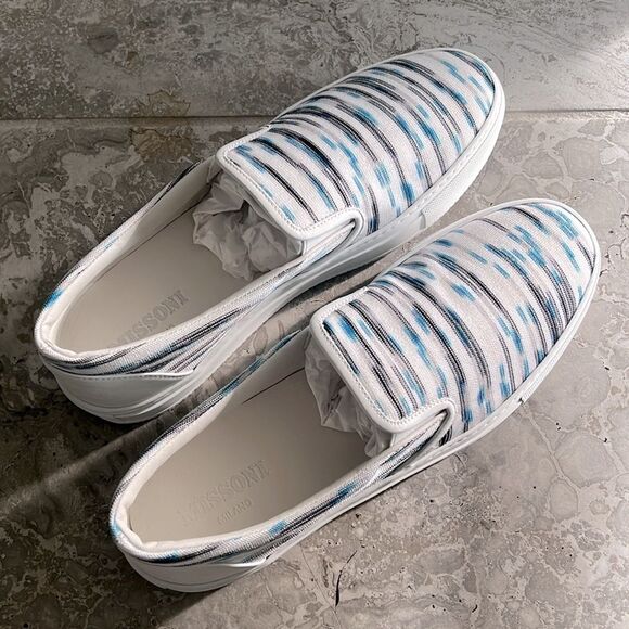 Missoni Men\'s White Slip On Sneakers Shoes Size 43 Missoni Men main image 3